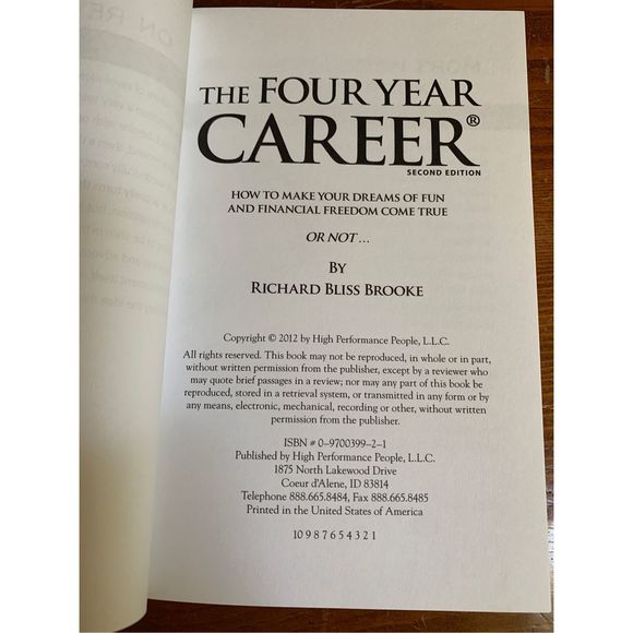 The Four Year Career Book - Picture 3 of 3